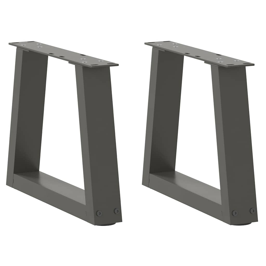 Anthracite V-Shape Steel Coffee Table Legs 2pcs 30x(30-31.3) cm