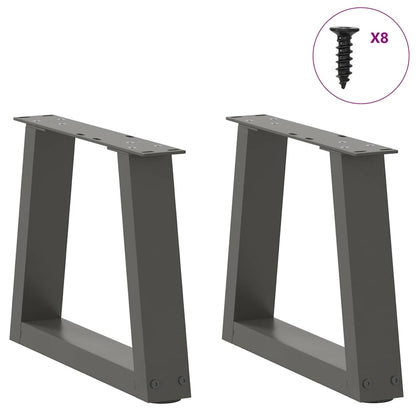 Anthracite V-Shape Steel Coffee Table Legs 2pcs 30x(30-31.3) cm