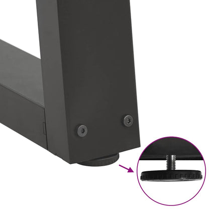 Anthracite V-Shape Steel Coffee Table Legs 2pcs 30x(30-31.3) cm