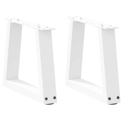 Modern V-Shape White Steel Coffee Table Legs, Set of 2, 40cm