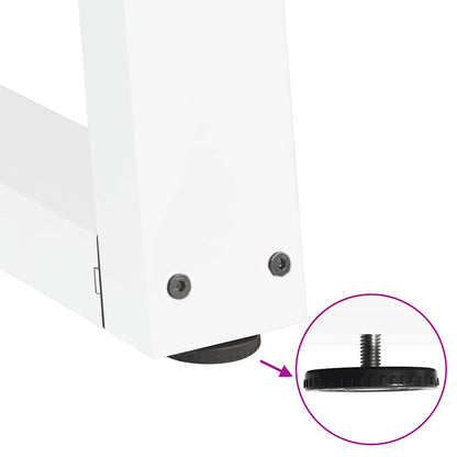 Modern V-Shape White Steel Coffee Table Legs, Set of 2, 40cm