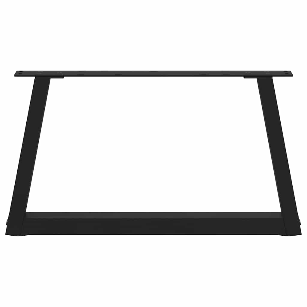 Steel V-Shape Coffee Table Legs, Black, 2 pcs, Adjustable 60x30 cm