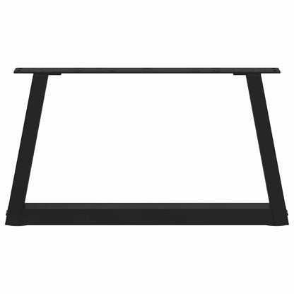Steel V-Shape Coffee Table Legs, Black, 2 pcs, Adjustable 60x30 cm