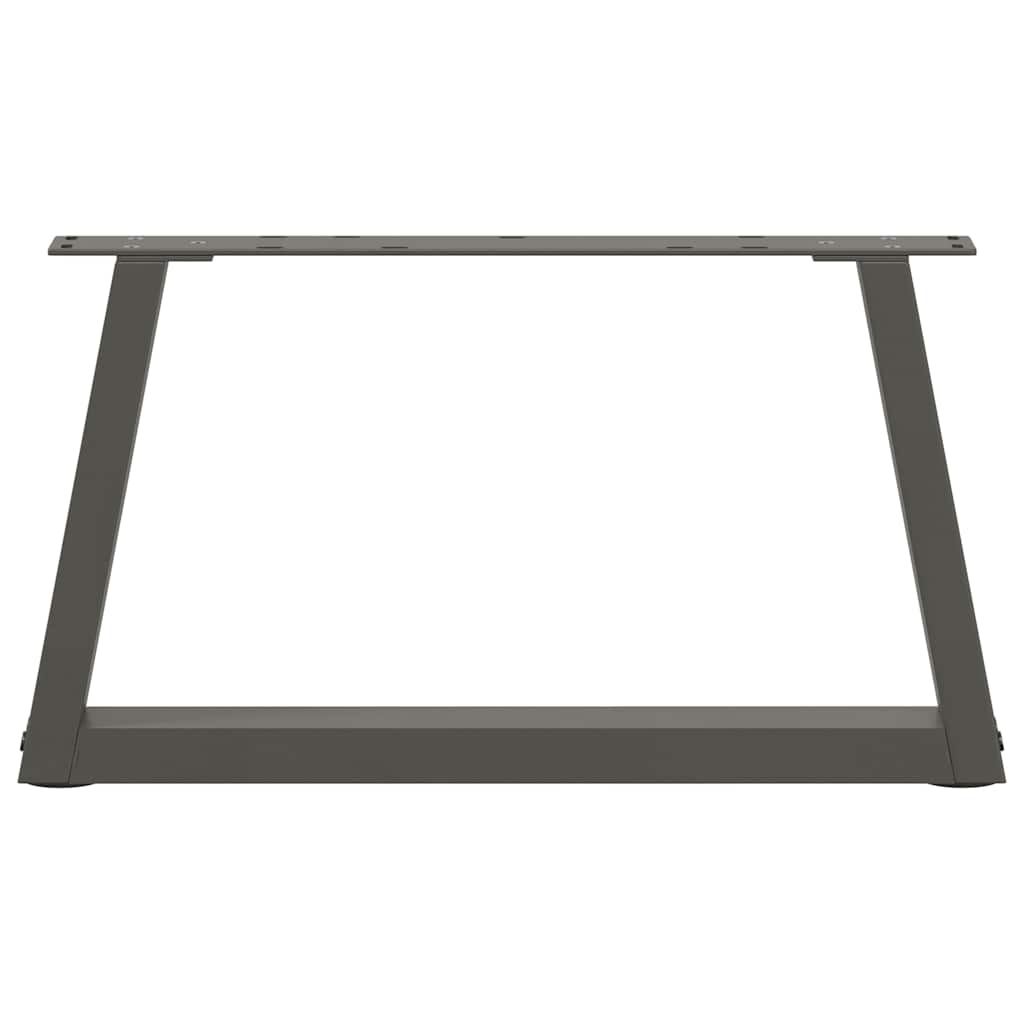 Anthracite V-Shape Steel Coffee Table Legs, 2 Pcs, 60x30-31.3 cm