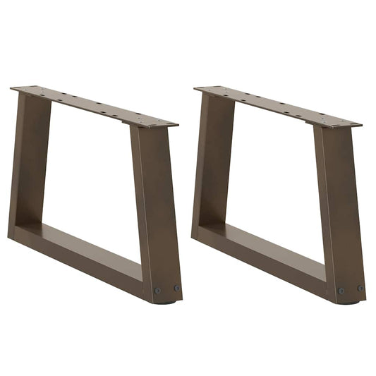 Natural Steel V-Shape Coffee Table Legs, Set of 2, 60x30-31.3 cm