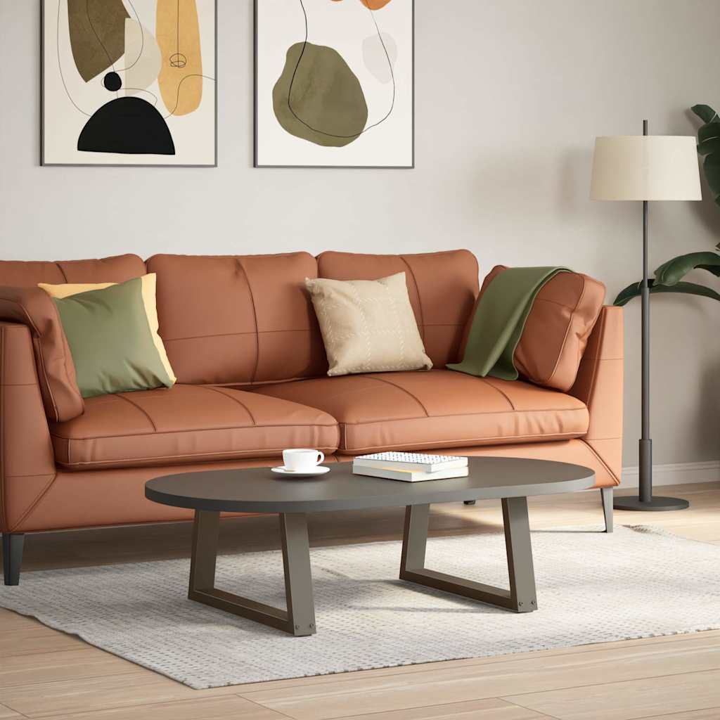 Natural Steel V-Shape Coffee Table Legs, Set of 2, 60x30-31.3 cm
