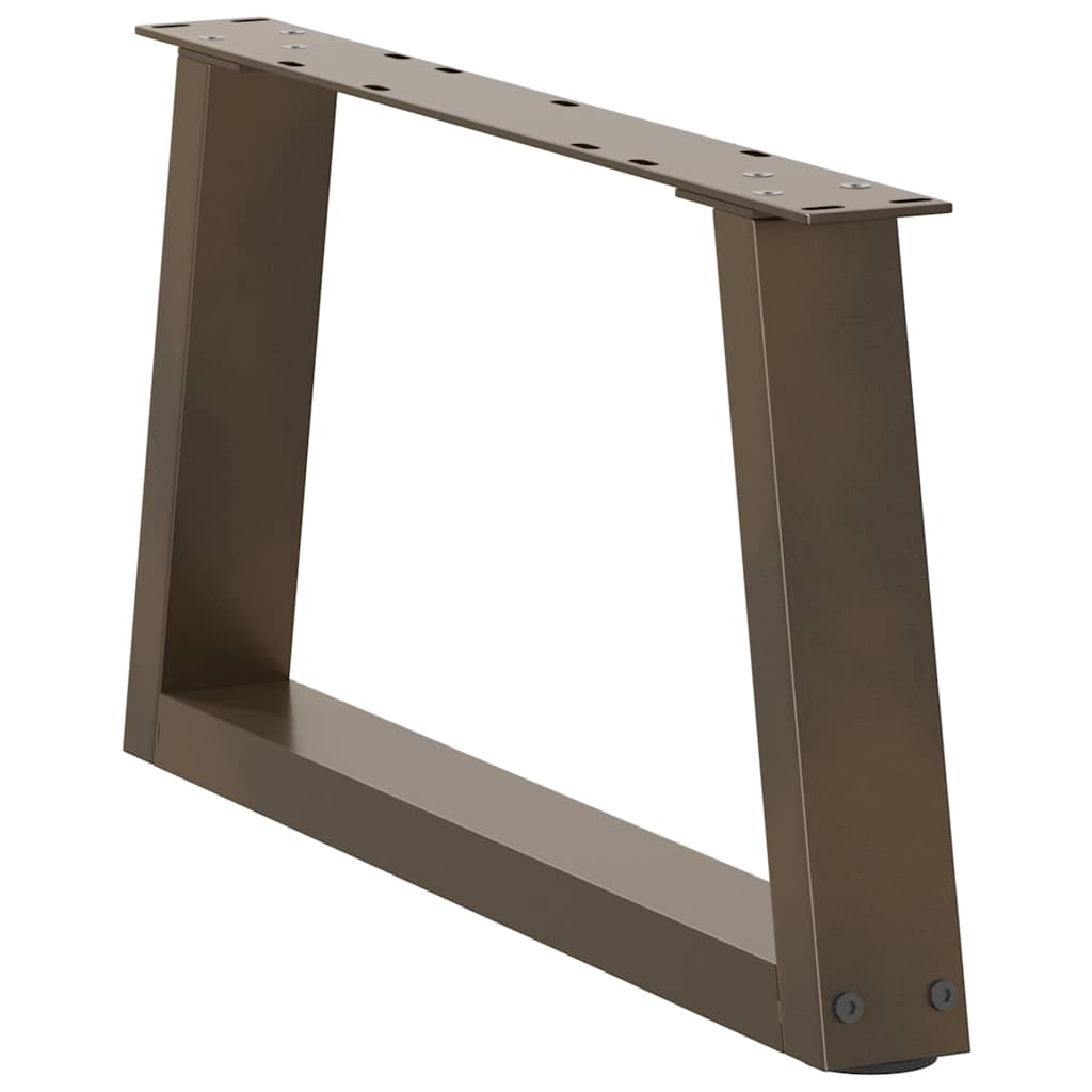 Natural Steel V-Shape Coffee Table Legs, Set of 2, 60x30-31.3 cm