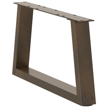 Natural Steel V-Shape Coffee Table Legs, Set of 2, 60x30-31.3 cm