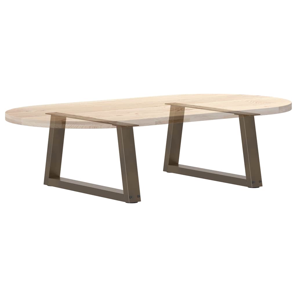 Natural Steel V-Shape Coffee Table Legs, Set of 2, 60x30-31.3 cm