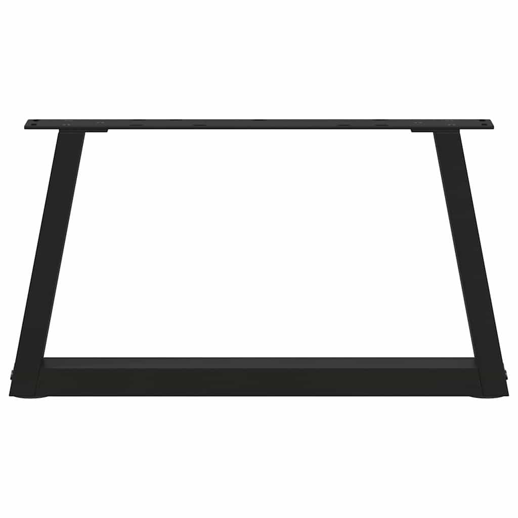 Black Steel V-Shape Coffee Table Legs 2pcs - Adjustable 70 cm