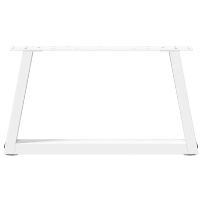 White V-Shape Steel Coffee Table Legs, 2 pcs, Adjustable 70cm