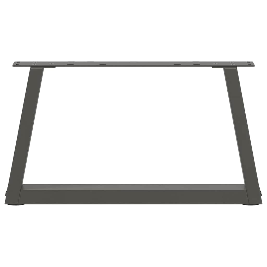 V-Shape Steel Coffee Table Legs, Anthracite, 2 Pcs, Adjustable 70cm
