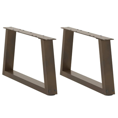 V-Shape Natural Steel Coffee Table Legs 2pcs, Adjustable 70cm