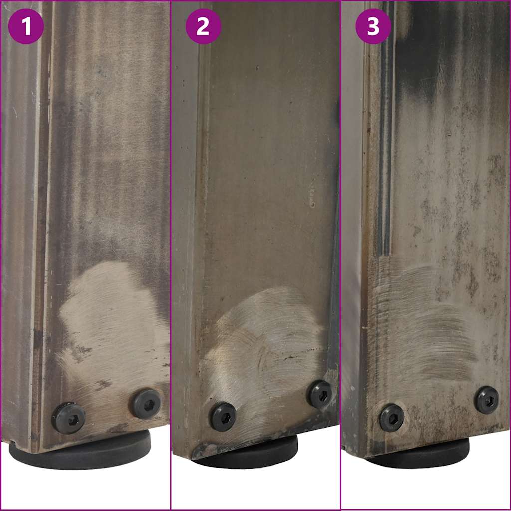 V-Shape Natural Steel Coffee Table Legs 2pcs, Adjustable 70cm