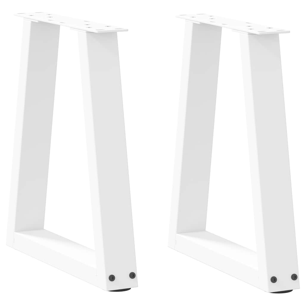 White V-Shape Steel Coffee Table Legs, Set of 2 (28x42-43.3cm)