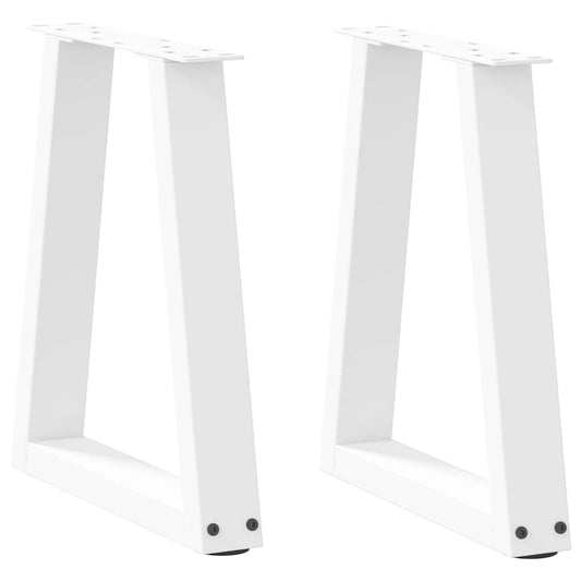 White V-Shape Steel Coffee Table Legs, Set of 2 (28x42-43.3cm)