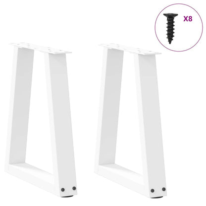 White V-Shape Steel Coffee Table Legs, Set of 2 (28x42-43.3cm)