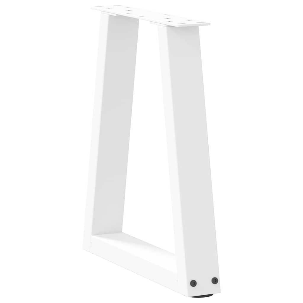 White V-Shape Steel Coffee Table Legs, Set of 2 (28x42-43.3cm)