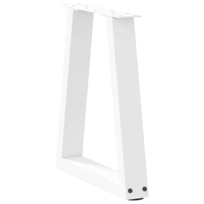 White V-Shape Steel Coffee Table Legs, Set of 2 (28x42-43.3cm)