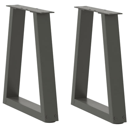 Anthracite V-Shape Steel Coffee Table Legs 2pcs (28x42-43.3 cm)