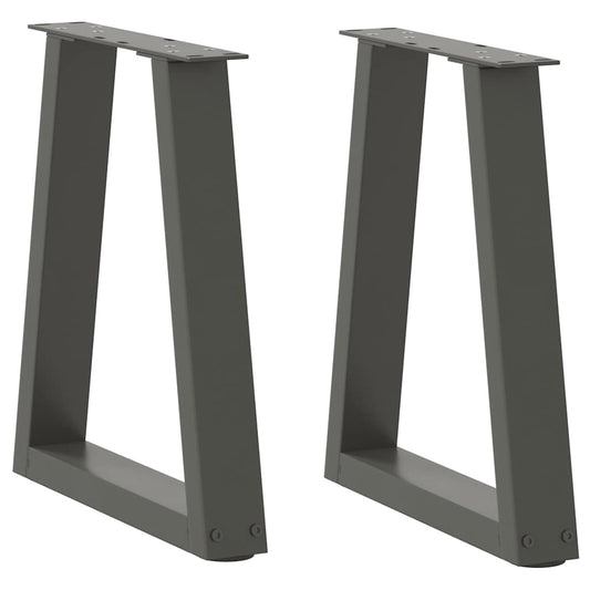 Anthracite V-Shape Steel Coffee Table Legs 2pcs (28x42-43.3 cm)