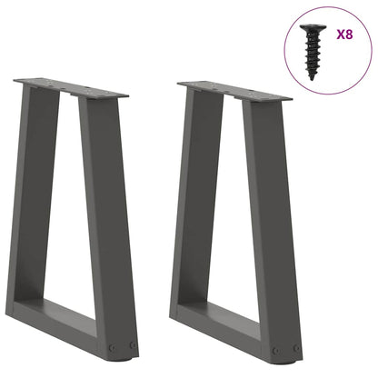 Anthracite V-Shape Steel Coffee Table Legs 2pcs (28x42-43.3 cm)