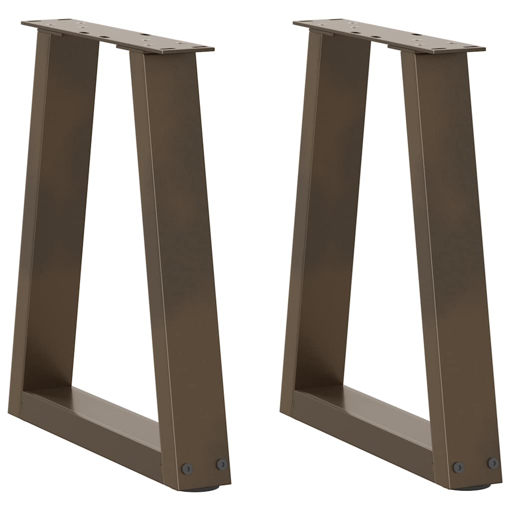 Natural Steel V-Shape Coffee Table Legs, 28x(42-43.3) cm, 2 pcs