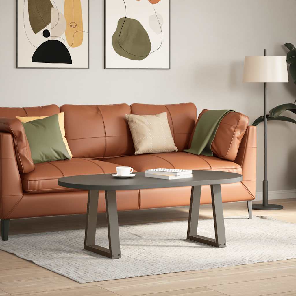 Natural Steel V-Shape Coffee Table Legs, 28x(42-43.3) cm, 2 pcs