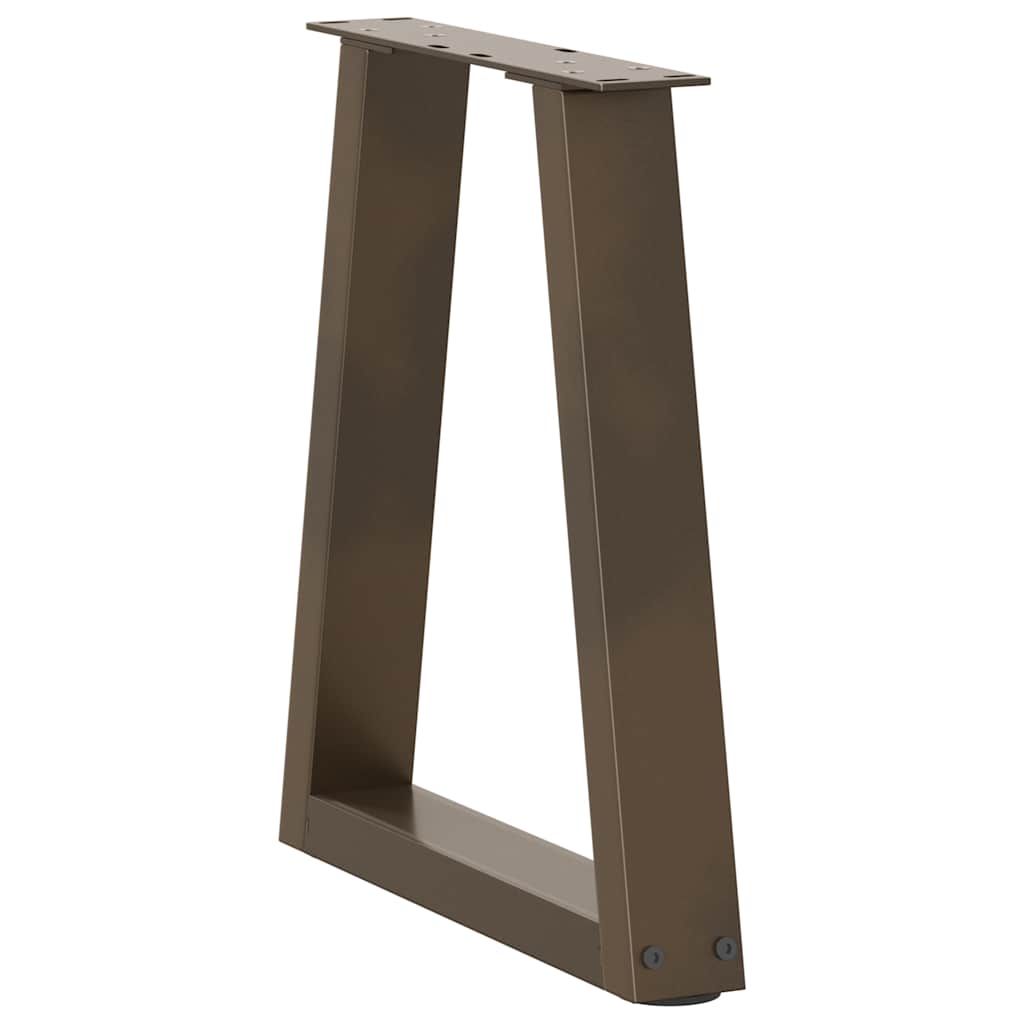 Natural Steel V-Shape Coffee Table Legs, 28x(42-43.3) cm, 2 pcs