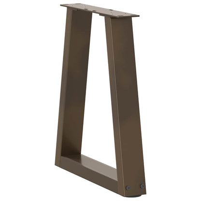 Natural Steel V-Shape Coffee Table Legs, 28x(42-43.3) cm, 2 pcs