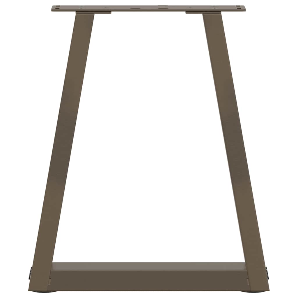 V-Shape Coffee Table Legs, Natural Steel, Adjustable Height, 2 pcs