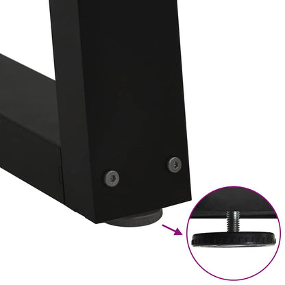 Black V-Shape Steel Coffee Table Legs, Adjustable 50 cm - Set of 2