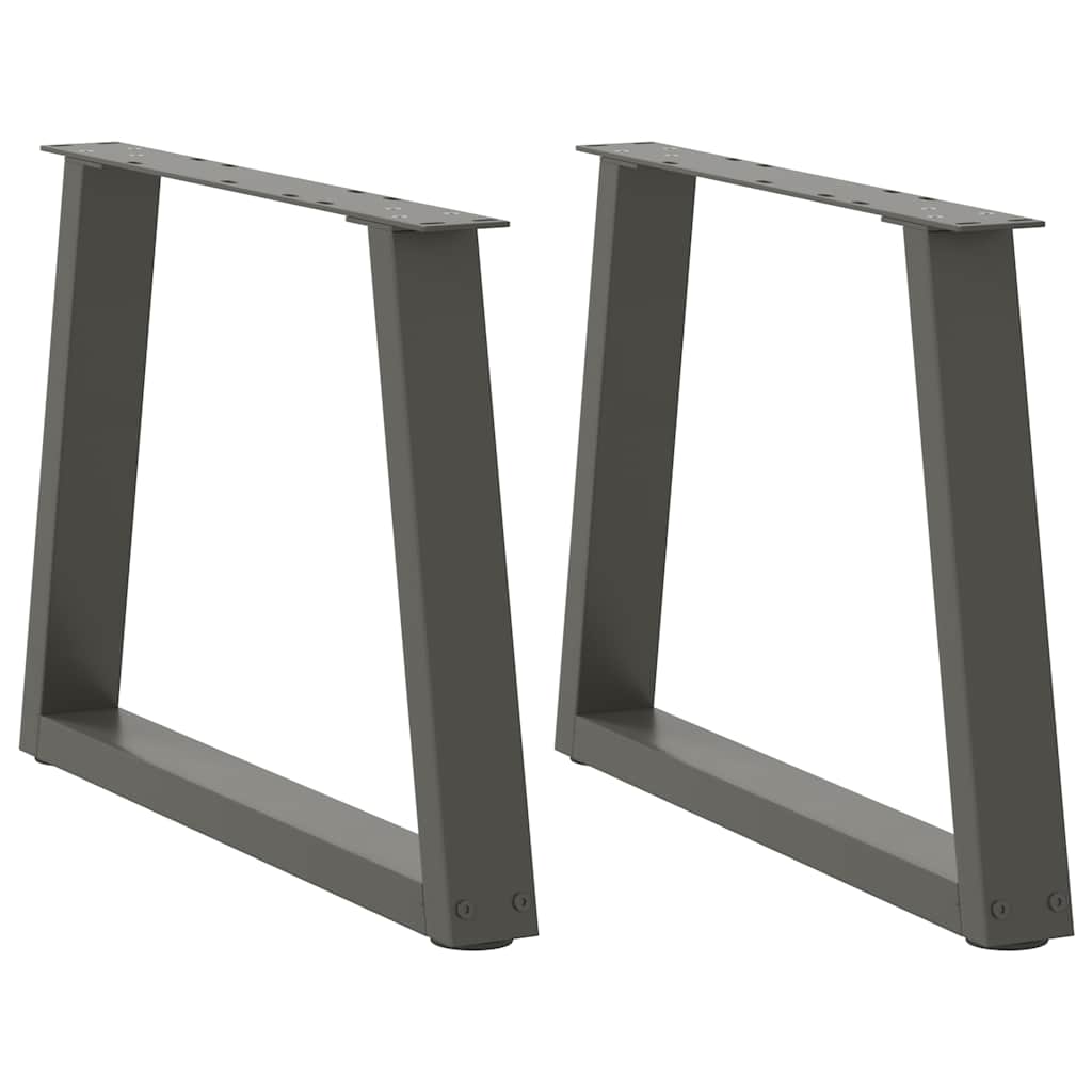 Anthracite Steel V-Shape Coffee Table Legs 2 pcs, 50x42-43.3 cm