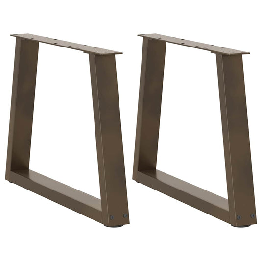 Natural Steel V-Shape Coffee Table Legs 2 pcs, Adjustable Height