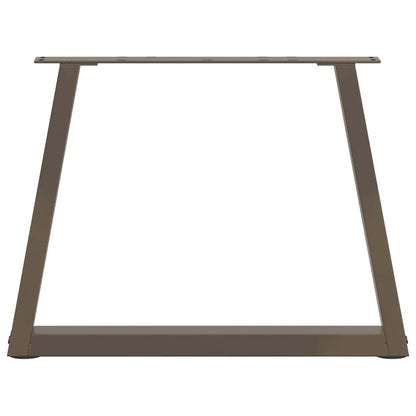 V-Shape Coffee Table Legs, Natural Steel, Adjustable 60x42-43.3 cm