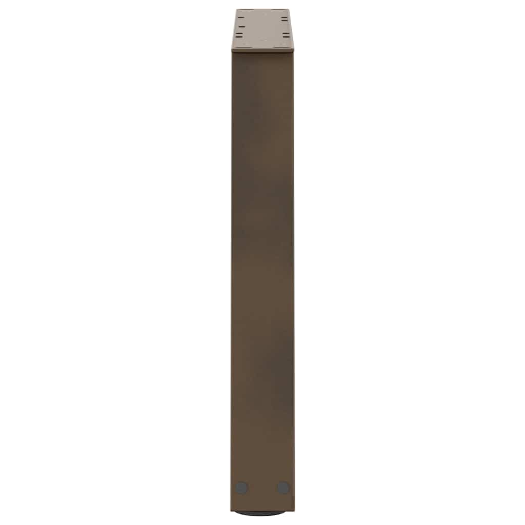 V-Shape Coffee Table Legs, Natural Steel, Adjustable 60x42-43.3 cm