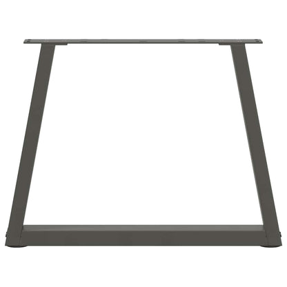 Anthracite Steel V-Shape Coffee Table Legs, 70x(42-43.3)cm, 2pcs