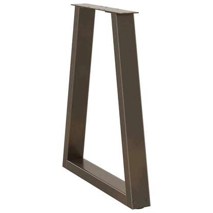 Natural Steel V-Shape Dining Table Legs 2pcs, Adjustable 50x73 cm