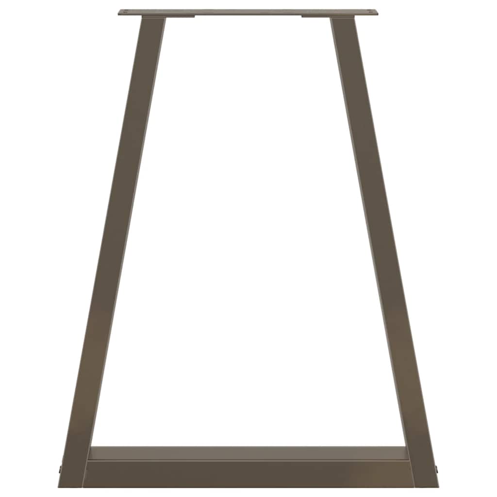 Natural Steel V-Shape Dining Table Legs 2pcs, Adjustable 50x73 cm
