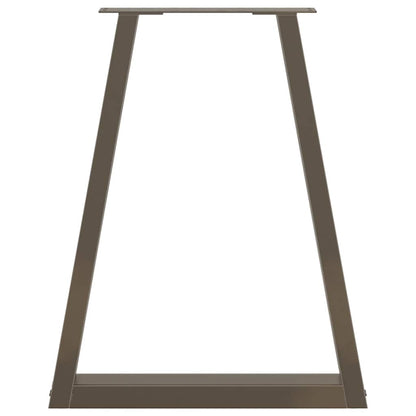 Natural Steel V-Shape Dining Table Legs 2pcs, Adjustable 50x73 cm