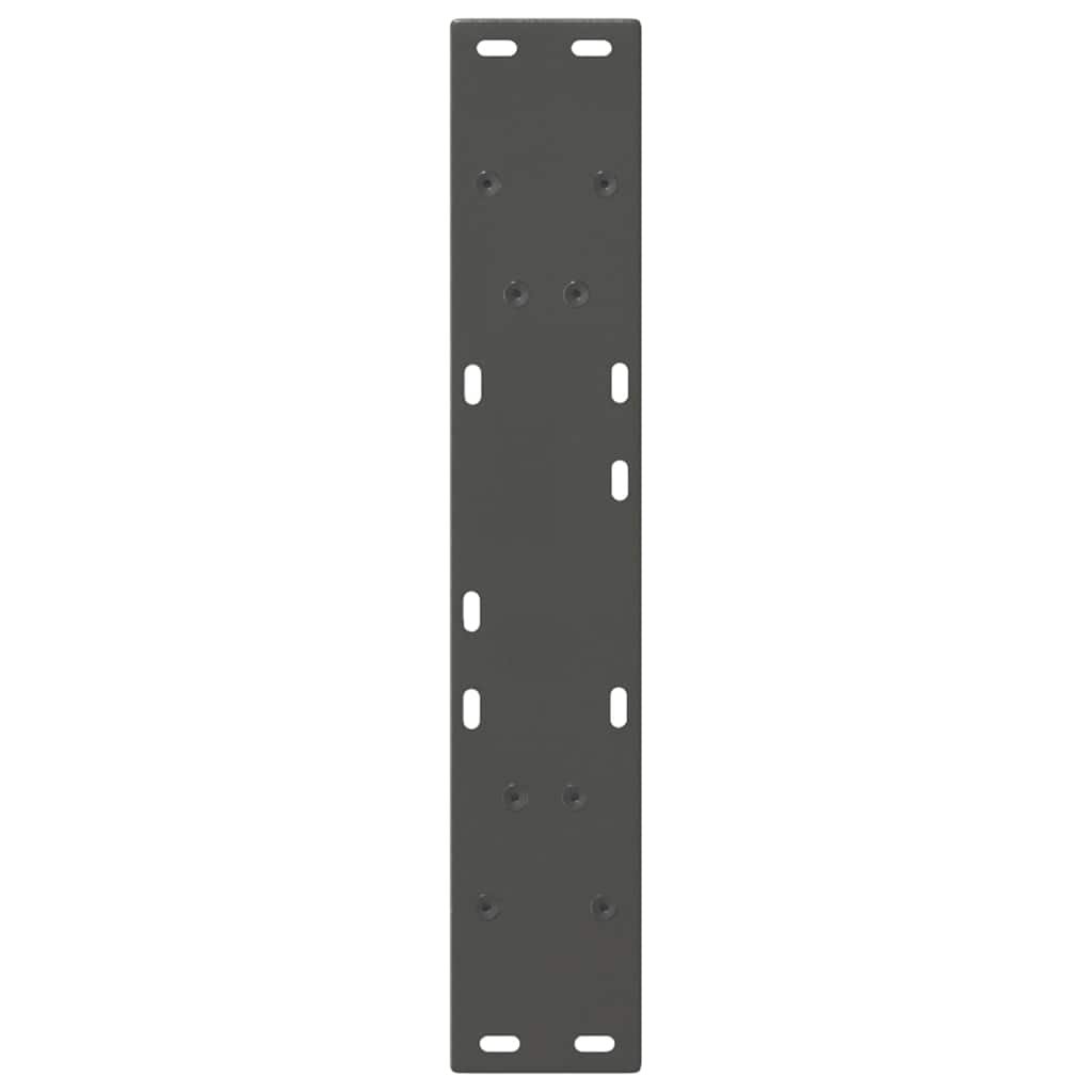 Anthracite Steel V-Shape Dining Table Legs 2 pcs, Adjustable 72-73cm