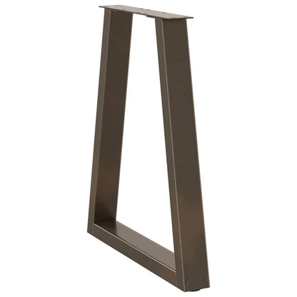 Natural Steel V-Shape Dining Table Legs 2 pcs - Adjustable 60x(72-73.3) cm
