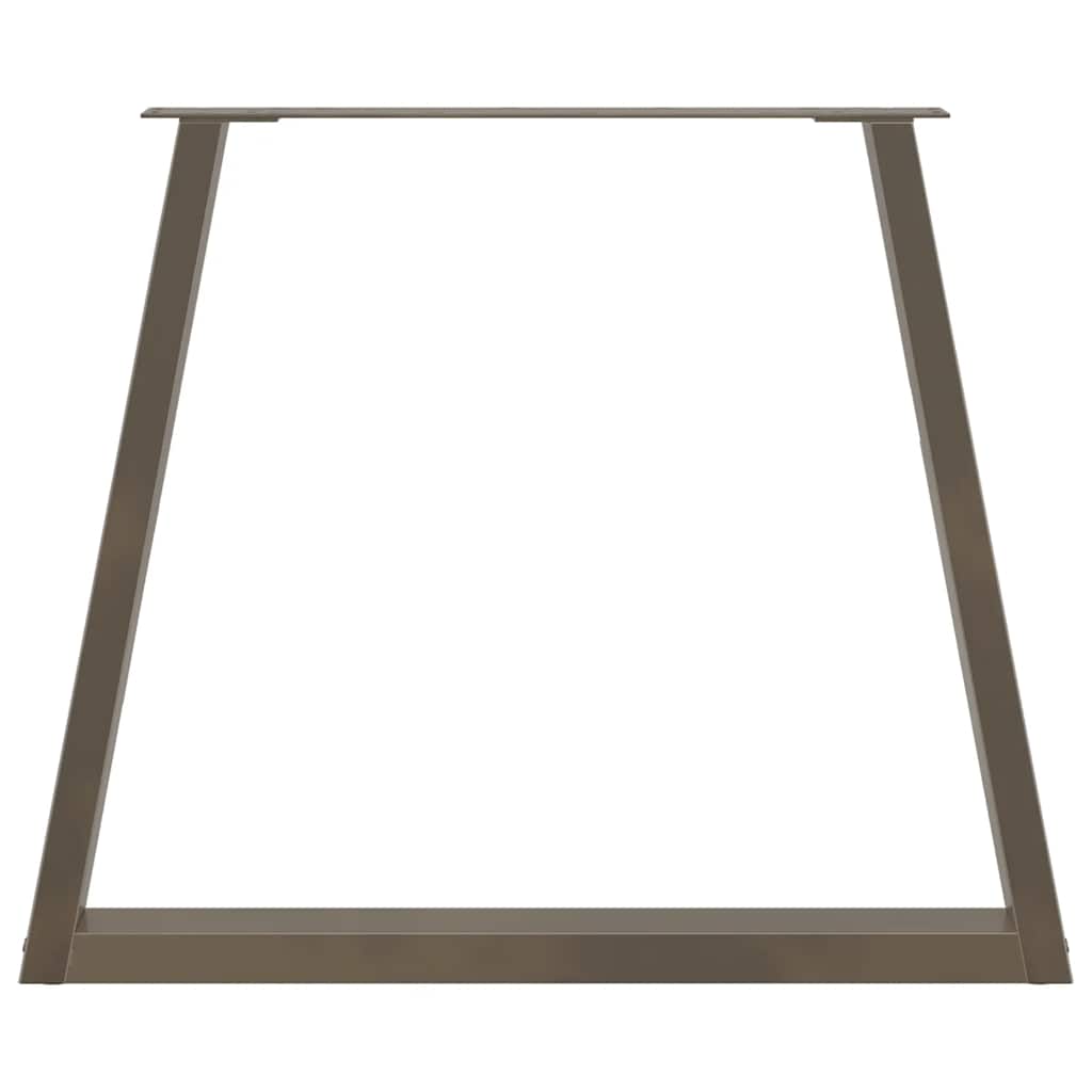 V-Shape Dining Table Legs, Natural Steel, Adjustable Height 80cm