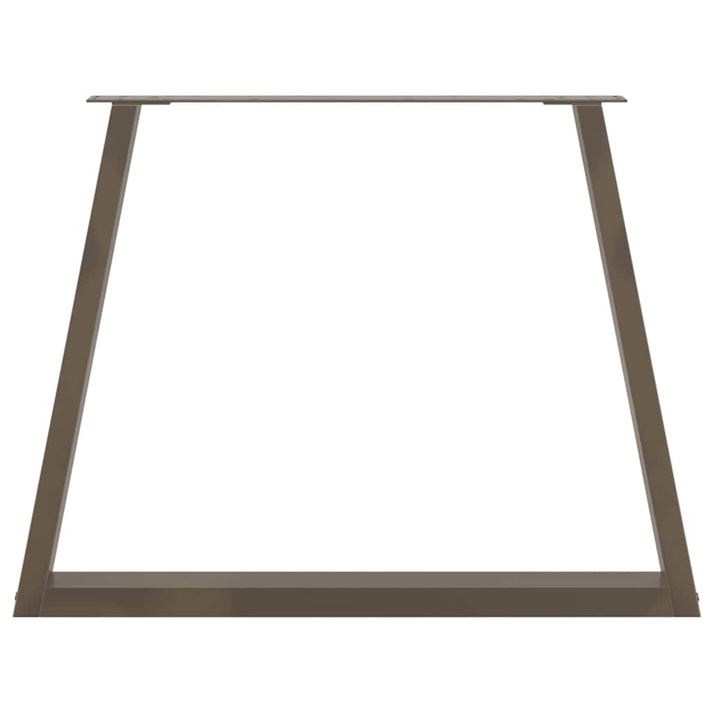 V-Shape Natural Steel Dining Table Legs, Adjustable, 2 Pcs, 90 cm