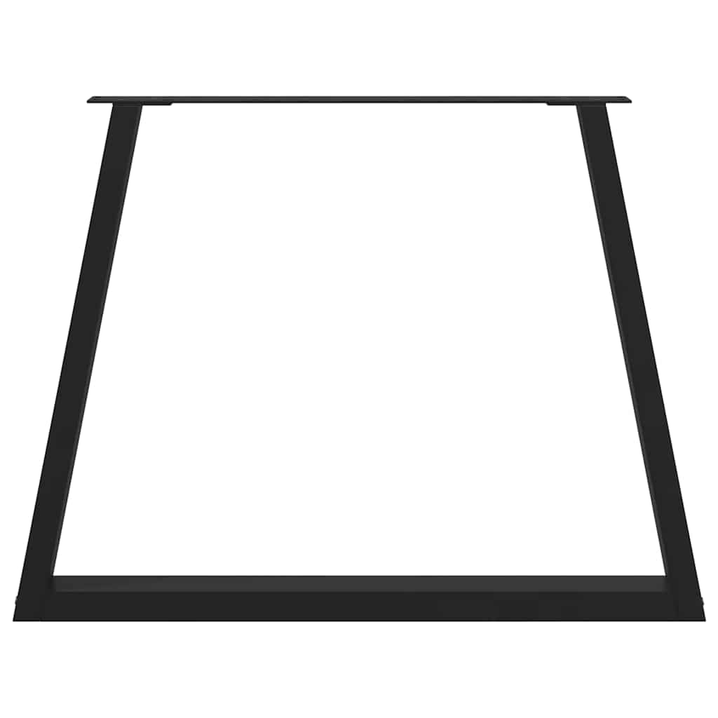 Black Steel V-Shape Dining Table Legs, 2pcs, Adjustable 100cm