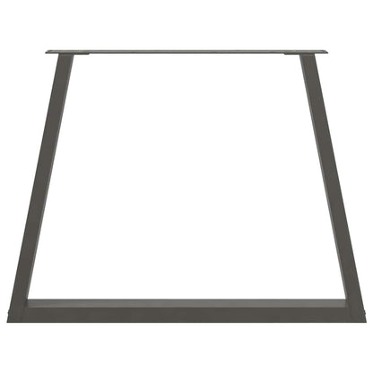 Anthracite V-Shape Steel Dining Table Legs (2 pcs) 100x72-73.3 cm