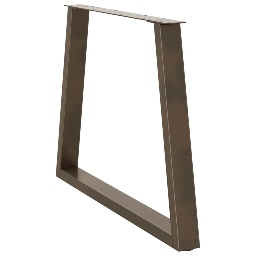 V-Shape Natural Steel Dining Table Legs 2pcs 100x72-73.3cm