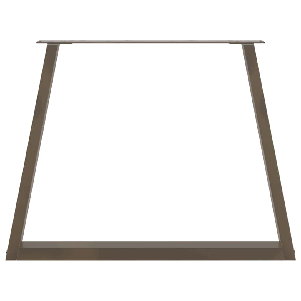 V-Shape Natural Steel Dining Table Legs 2pcs 100x72-73.3cm