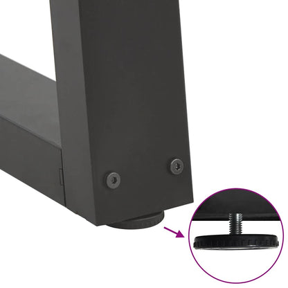 Anthracite Steel V-Shape Dining Table Legs 3 pcs, 70x72-73.3 cm