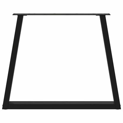Black Steel V-Shape Dining Table Legs 3 pcs 80x72-73cm